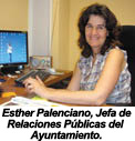 Esther Palenciano, Jefa de Relaciones Públicas del Ayuntamiento.