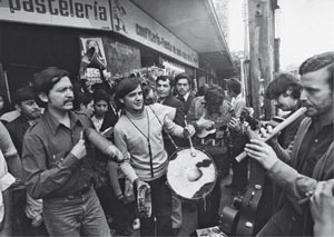 Una actuación pública en la calle.