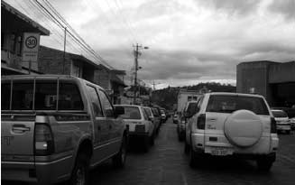 El tráfico en las calles de Cuenca