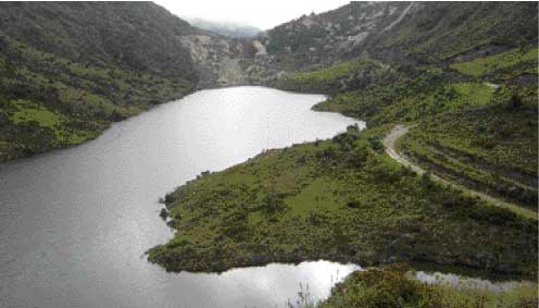 Lago formado por invierno