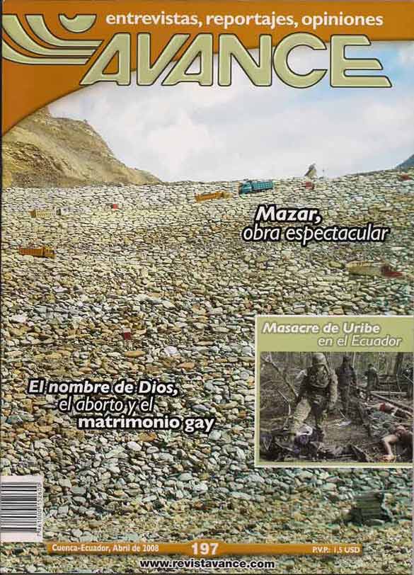 Portada de la Revista Avance del mes de Abril del 2008